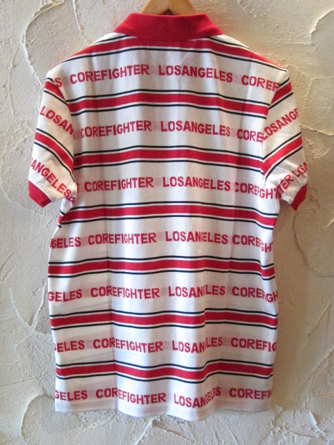 画像: COREFIGHTER/LETTER BORDER POLO　WHITE