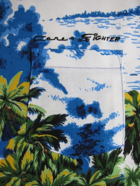 画像: COREFIGHTER/HAWAIIAN PRINT POCKET T  BLUE