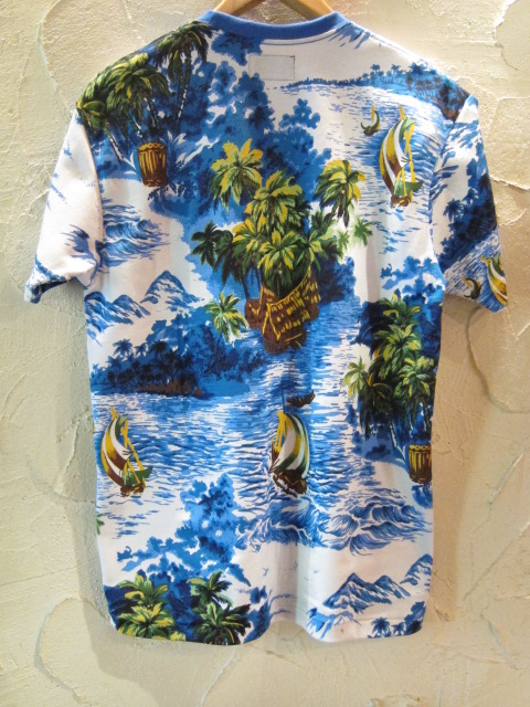 画像: COREFIGHTER/HAWAIIAN PRINT POCKET T  BLUE