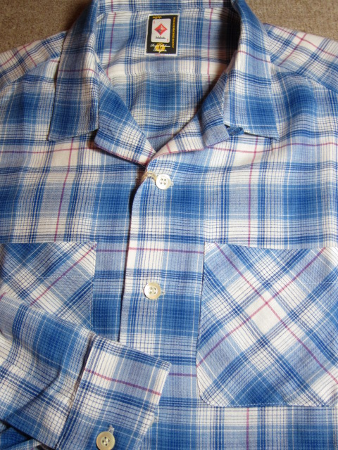 画像: (SALE 40%OFF) BELAFONTE/CHECK OPEN SHIRTS  BLUE