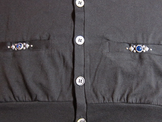 画像: (SALE40%OFF) BELAFONTE/JERSEY STUDS CARDIGAN 2 BLACK