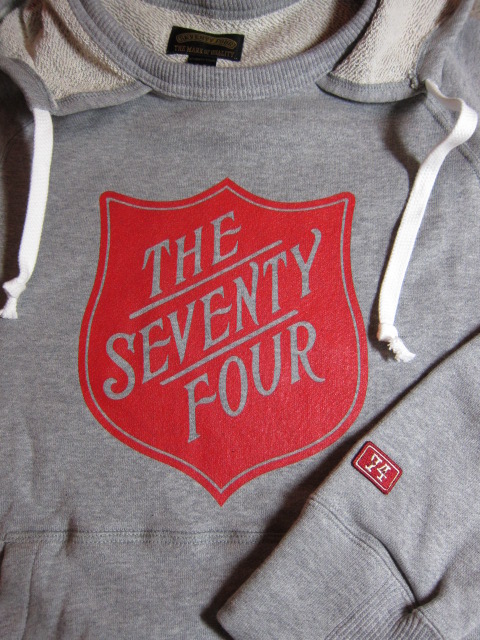 画像: (SALE 40%OFF) SEVENTY FOUR/PULLOVER SWEAT HOODY  GRAY