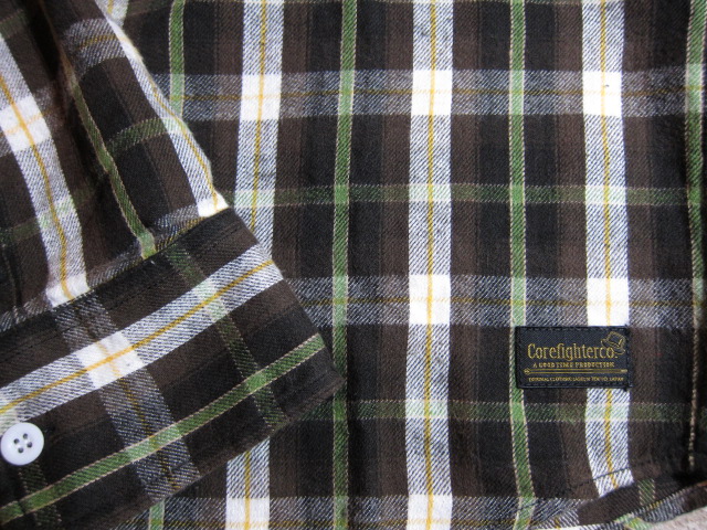 画像: (DEAD STOCK)COREFIGHTER/CHECK FLANNEL SHIRTS  BROWN