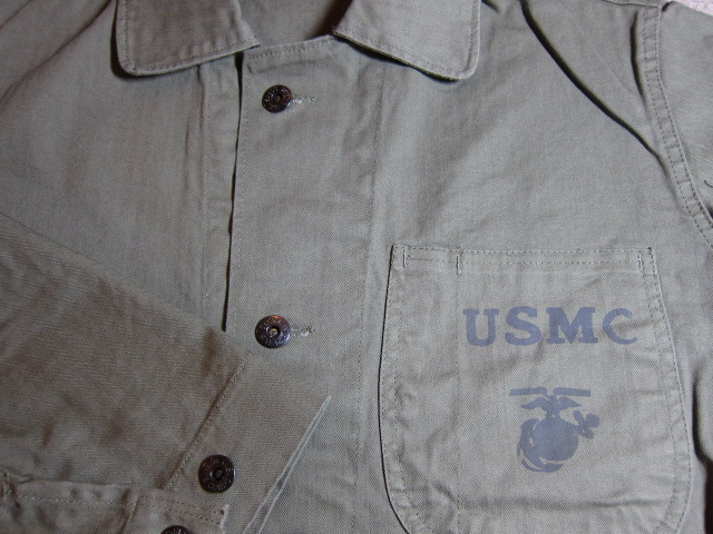 画像: WORLD SURPLUS/USMC HBT SHIRTS JKT OLIVE 