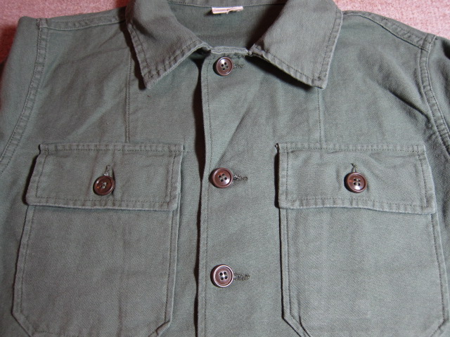 画像: SURPLUS/US TYPE FATIGUE SHIRTS PLAIN OLIVE