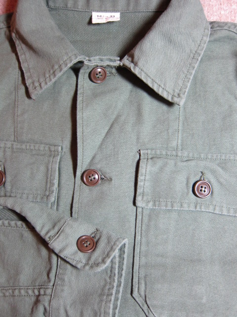 画像: SURPLUS/US TYPE FATIGUE SHIRTS PLAIN OLIVE