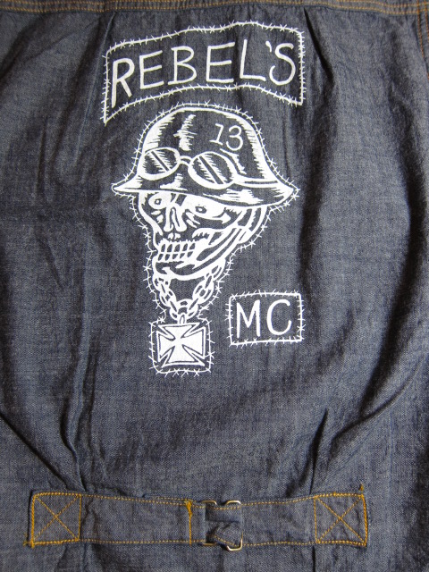 画像: GANGSTERVILLE(ギャングスタービル)/G.V REBEL'S MC VEST CHAMBRAY  INDIGO