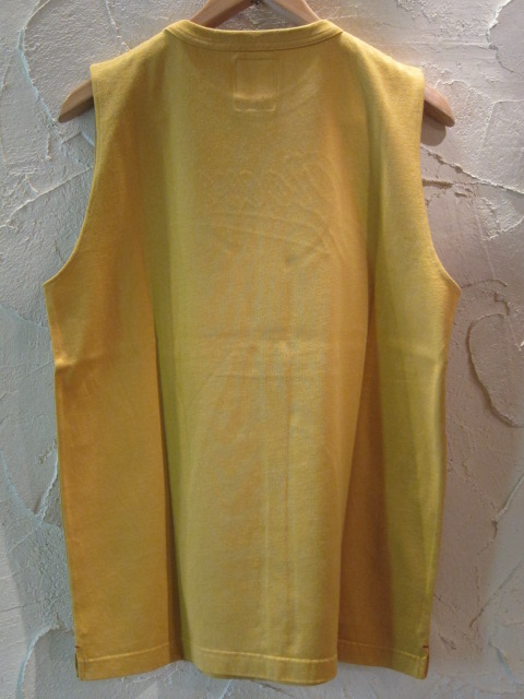 画像: (SALE 40%OFF)GO WEST/NO SLEEVE PATCH TEE GOWEST  BUTTER(MUSTARD)