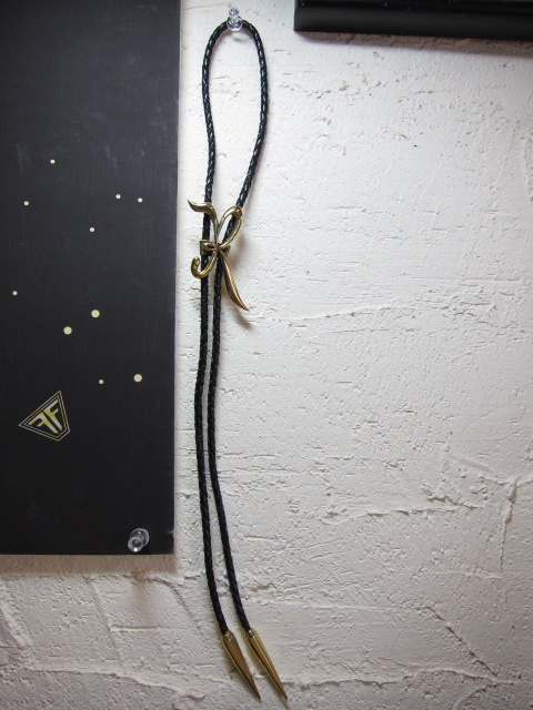 画像: RATS/LEATHER R TIE  BLACK