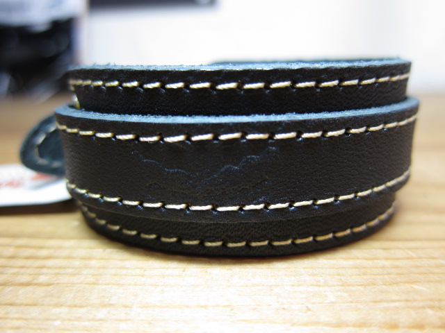 画像: QUITTER/LEATHER WRISTBAND  BLACK