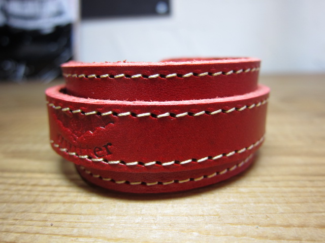 画像: QUITTER/LEATHER WRISTBAND  RED