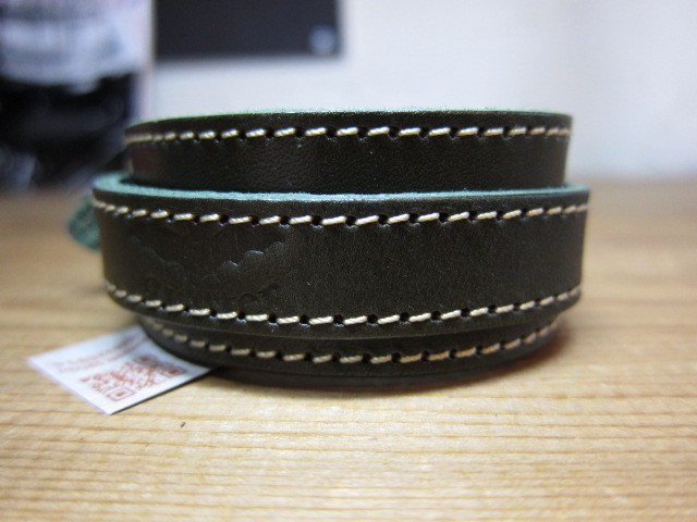 画像: QUITTER/LEATHER WRISTBAND  GREEN