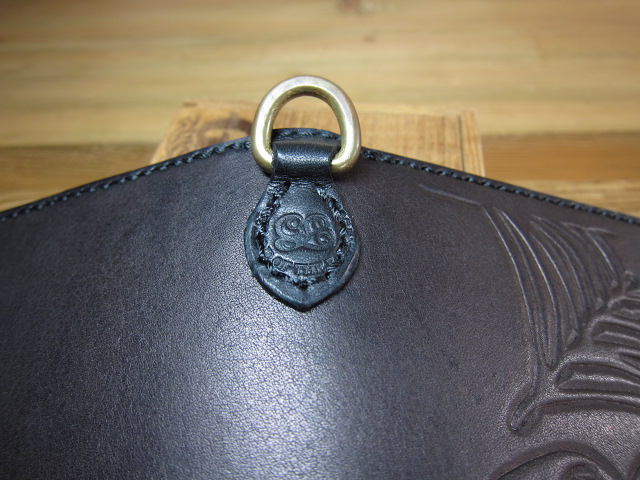 画像: GROK LEATHER/LONG BILL D CUSTOM CARVING  BLACK 