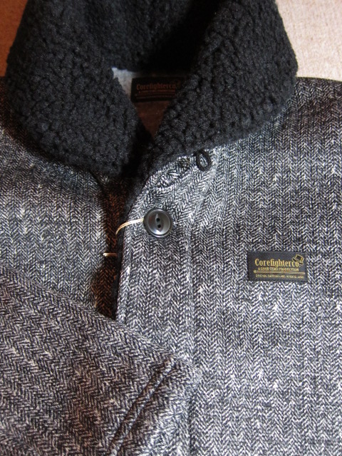 画像: COREFIGHTER/TWEED BOA SHAWLL COLLAR CARD BLACK