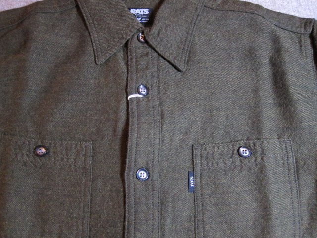 画像: RATS/WOOL WORK SHIRTS  OLIVE