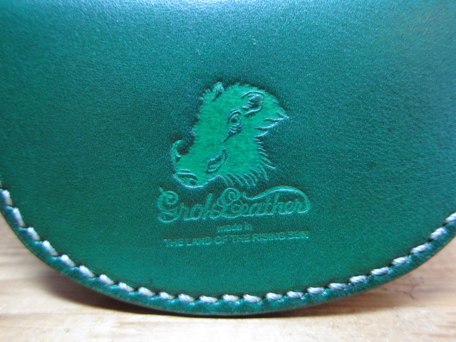 画像: GROK LEATHER/HALF MOON COIN CASE  GREEN