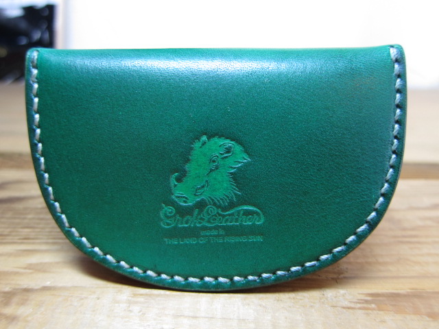 画像: GROK LEATHER/HALF MOON COIN CASE  GREEN