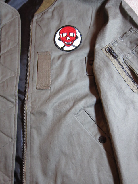 画像: INTERFACE/RED SKULL COTTON MA-1 JKT  OLIVE