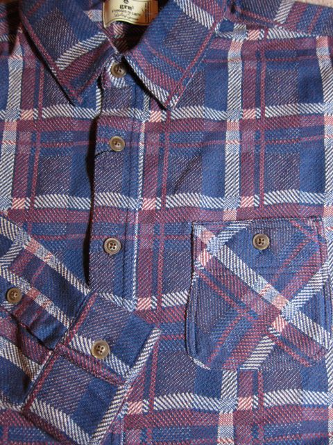 画像: GRN/JACQUAD 天竺 CHECK  SHIRTS  NAVY