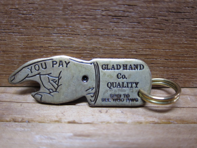 画像: GLAD HAND(グラッドハンド)/GH SMALL YOU PAY SPINNER KEYHOLDER BRASS