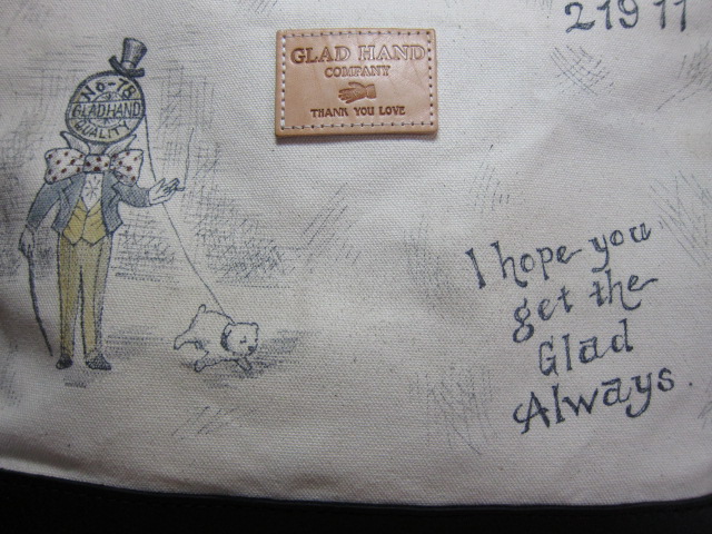 画像: GLAD HAND(グラッドハンド)/XHERITAGE CLUTCH BAG HAND PRINT BLACK