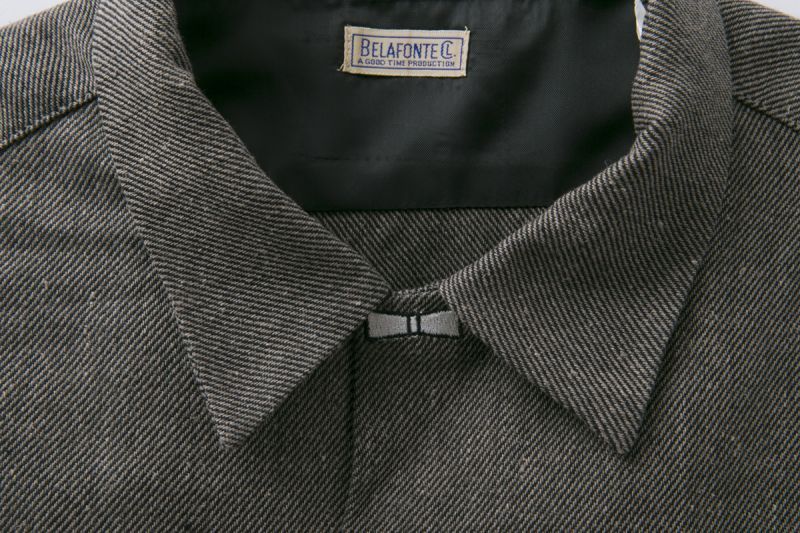 画像: BELAFONTE/LINEN COTTON TWILL RAGTIME OPEN SH  BLK