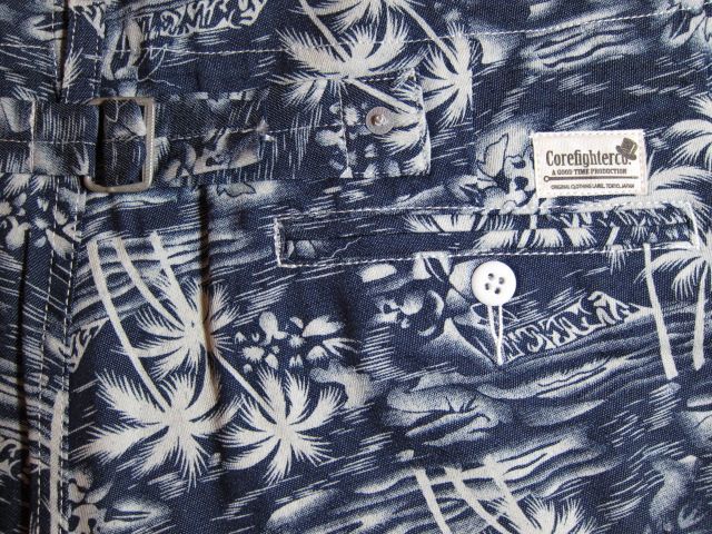 画像: (DEAD STOCK)COREFIGHTER/HAWAIIAN CRAMPONES SHORTS  INDIGO NVY