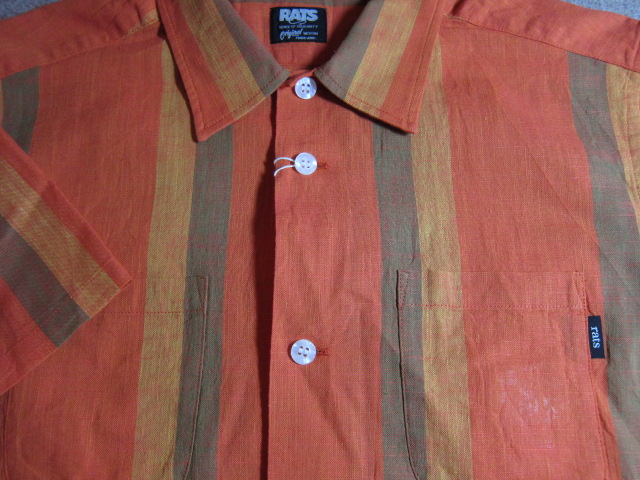 画像: RATS/PANAMA STRIPE SHIRTS  ORANGE