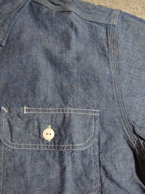 画像: SUGAR CANE/BLUE CHAMBRAY L/S WORK SHIRTS NAVY