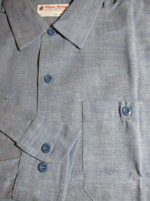 画像: (DEAD STOCK) GLENN BERRY/70's CHAMBRAY SHIRTS BLUE 