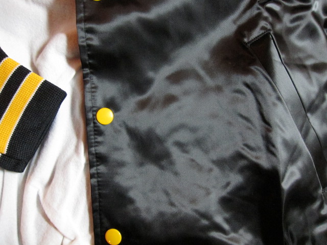 画像: SPORTS MASTER/SATIN BASEBALL JKT  BLACKxYELLOW