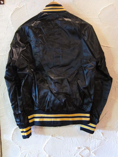 画像: SPORTS MASTER/SATIN BASEBALL JKT  BLACKxYELLOW