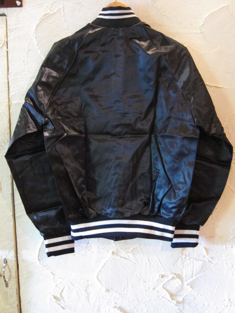 画像: SPORTS MASTER/SATIN BASEBALL JKT  BLACK