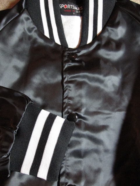 画像: SPORTS MASTER/SATIN BASEBALL JKT  BLACK