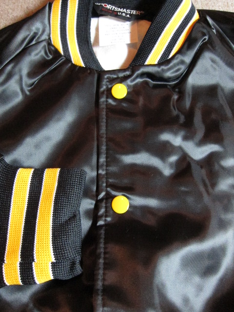 画像: SPORTS MASTER/SATIN BASEBALL JKT  BLACKxYELLOW