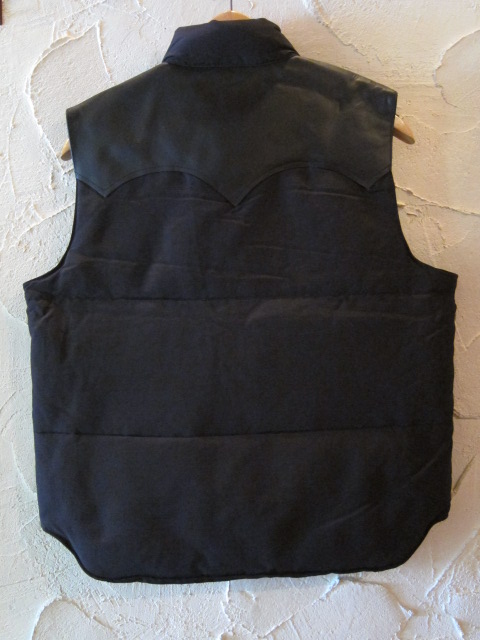 画像: SUGAR CANE/LEATHER YORK DOWN VEST  BLACK