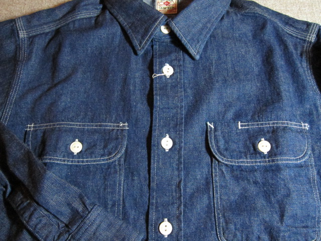 画像: SUGAR CANE/9oz DENIM WORK SHIRTS ONEWASH