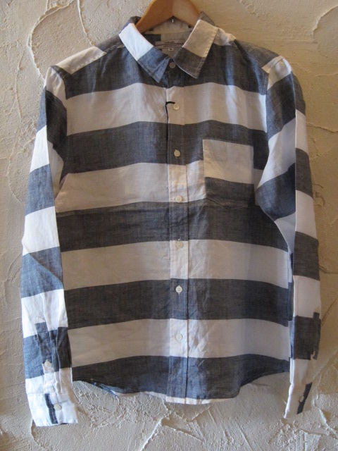 画像1: (SALE 40%OFF) PAN HARD/RAMIE BORDER SHIRTS  NAVY