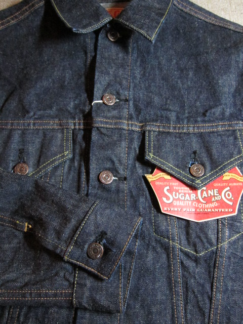 画像: SUGAR CANE/14.25oz DENIM JKT 1962MODEL  NAVY ONEWASH