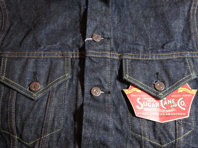 画像: SUGAR CANE/14.25oz DENIM JKT 1962MODEL  NAVY ONEWASH