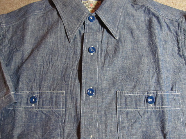 画像: BUZZ RICKSON'S/CHAMBRAY S/S WORK SHIRTS  BLUE