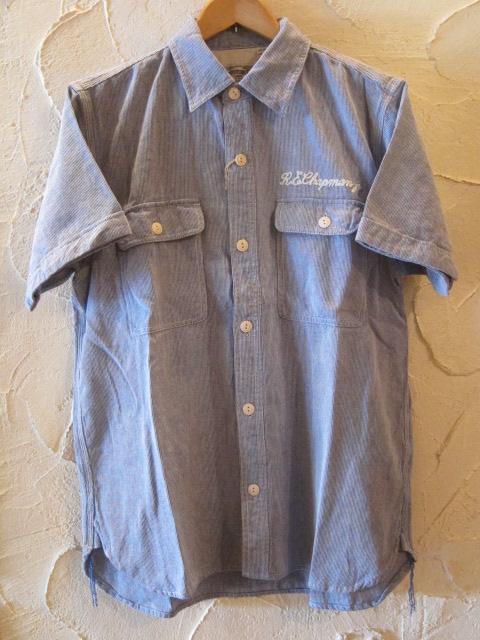 画像: HOUSTON/EMBROIDERTY JINCODE SHIRT  BLUE