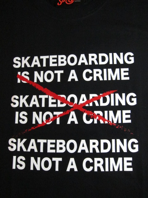 画像: SUNNY C SIDER/SKATE IS NOT CUT T  BLACK