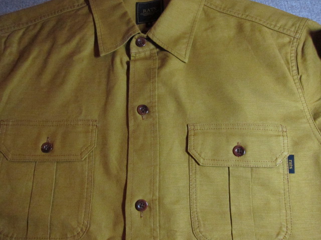 画像: RATS/30's MILITARY WORK SHIRT  MUSTARD