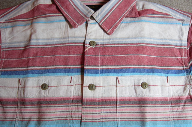 画像: VINTAGE EL/NATIVE BORDER SHIRTS  RED