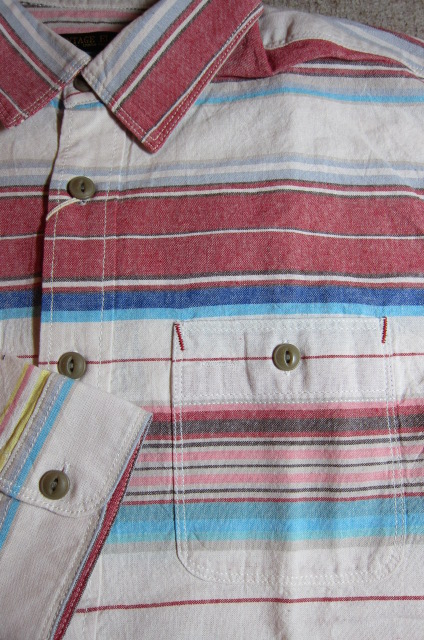 画像: (SALE 40%OFF) VINTAGE EL/NATIVE BORDER SHIRTS  RED