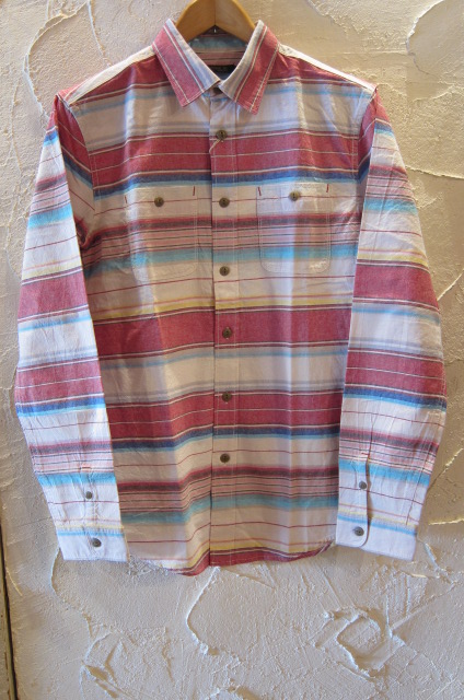 画像1: (SALE 40%OFF) VINTAGE EL/NATIVE BORDER SHIRTS  RED