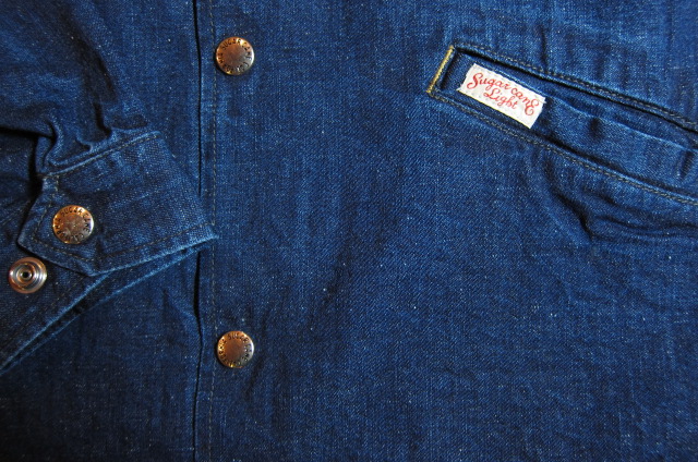 画像: SUGAR CANE Light/11oz NEP DENIM COACH JKT  NAVY