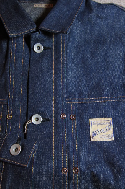 画像: BELAFONTE/RAGTIME DENIM JKT BUTTON FLY 10.5oz RG DENIM