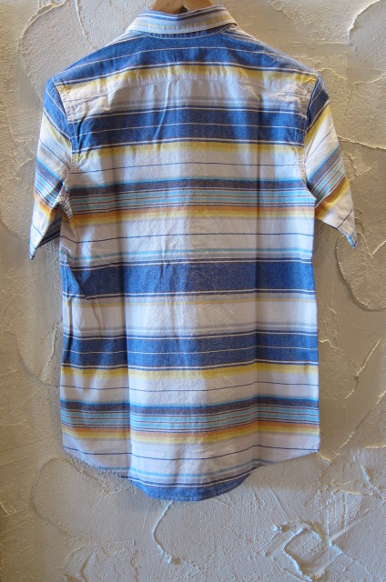 画像: (SALE 40%OFF) VINTAGE EL/NATIVE BORDER SHIRTS　S/S  BLUE